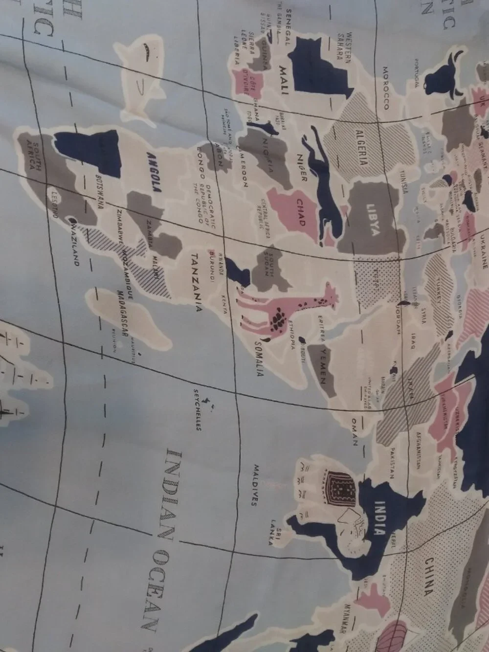Kate Spade World Map Scarf